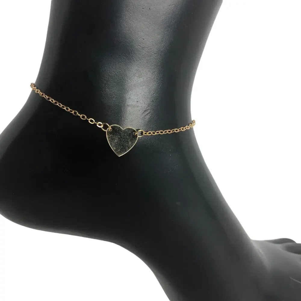 Gold Heart Anklet